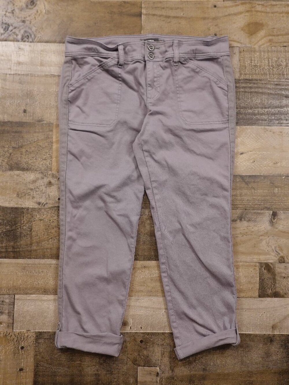 Torrid Relaxed‎ Utility Crop Pants Women’s Size 16 Gray Stretch